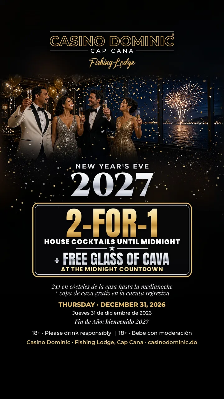 New Year's Eve 2027 at Casino Dominic, Cap Cana