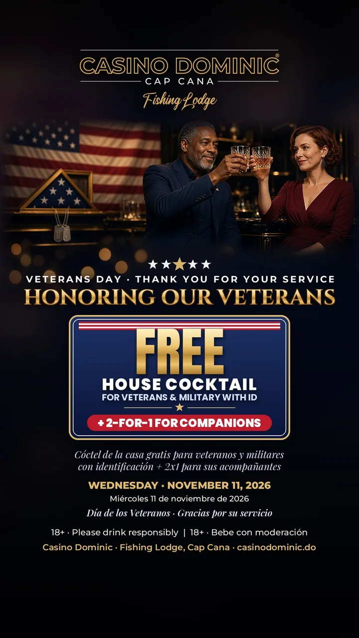 Honoring Our Veterans at Casino Dominic, Cap Cana