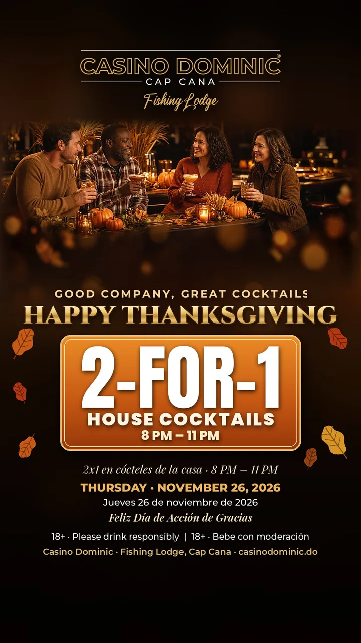Happy Thanksgiving at Casino Dominic, Cap Cana